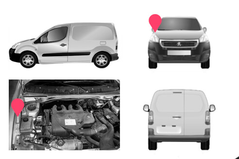 Ubicacion bastidor Peugeot Partner primera generacion