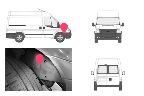 Ubicacion bastidor ford transit sexta generacion