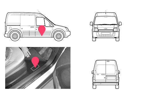 Ubicacion bastidor ford transit connect segunda generacion
