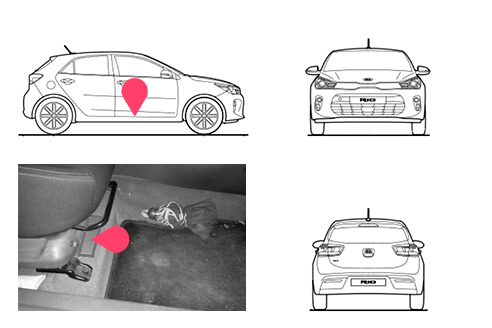 Ubicacion bastidor kia rio 2generacion